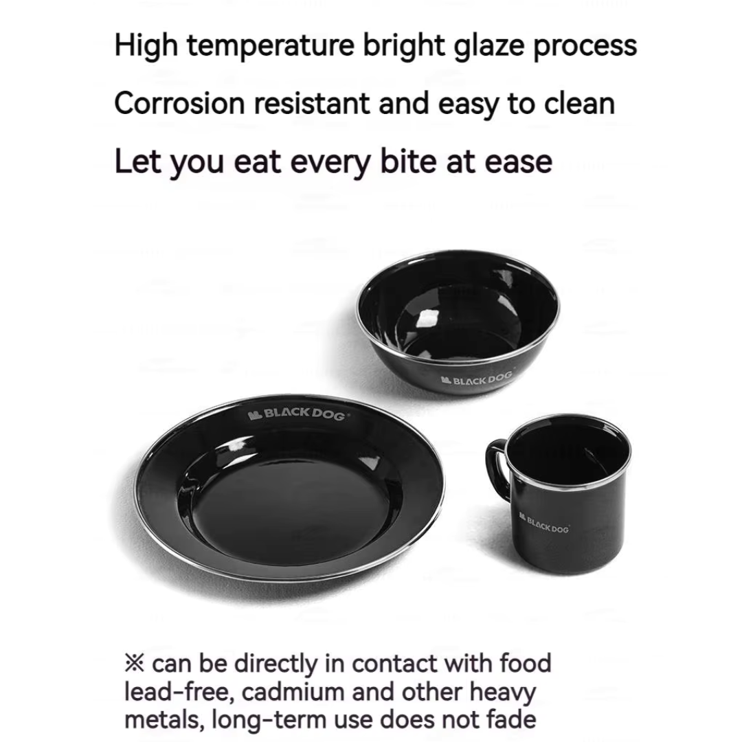 BLACKDOG Thickened Enamel Plate
