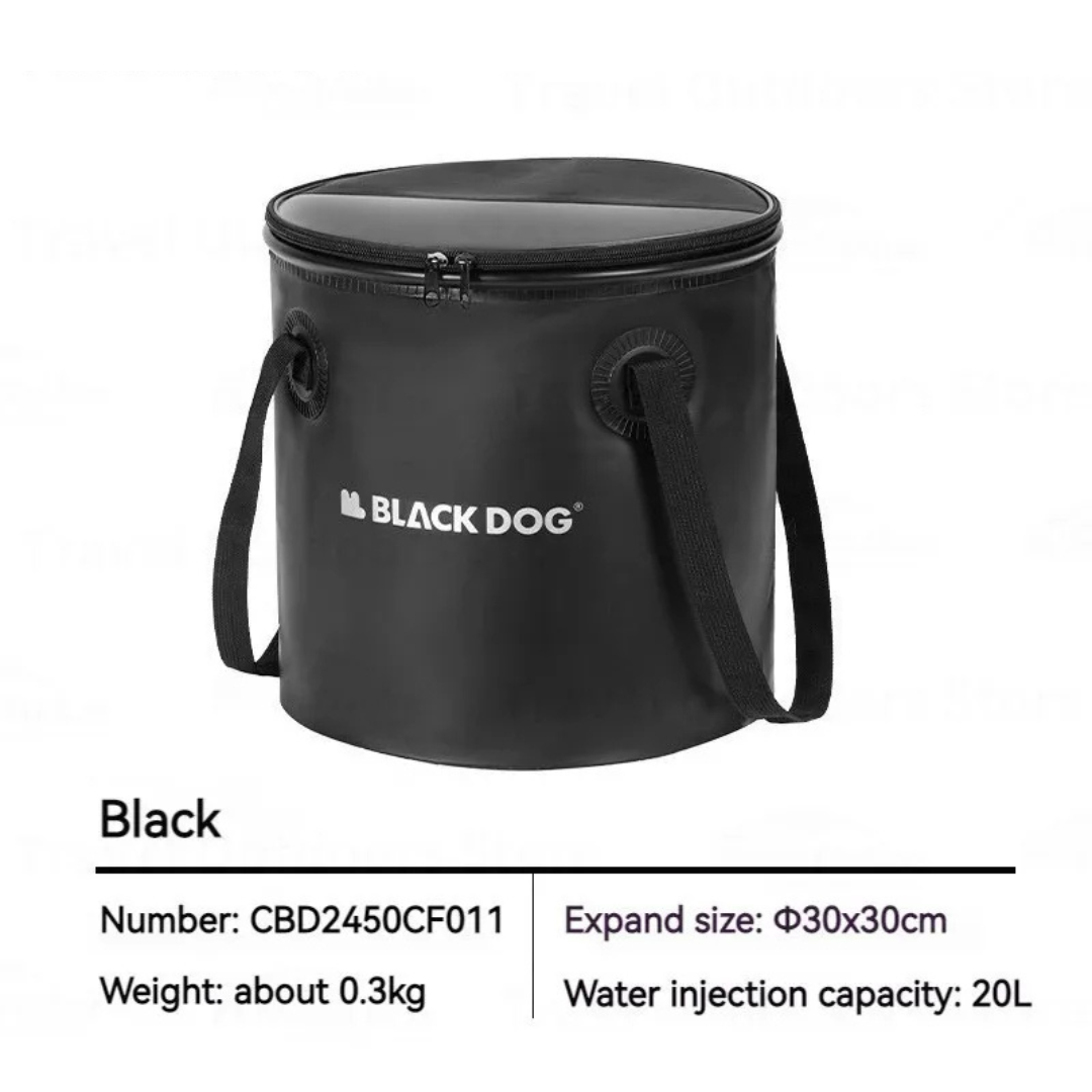 BLACKDOG Water Bucket With Zipped Lid 20L