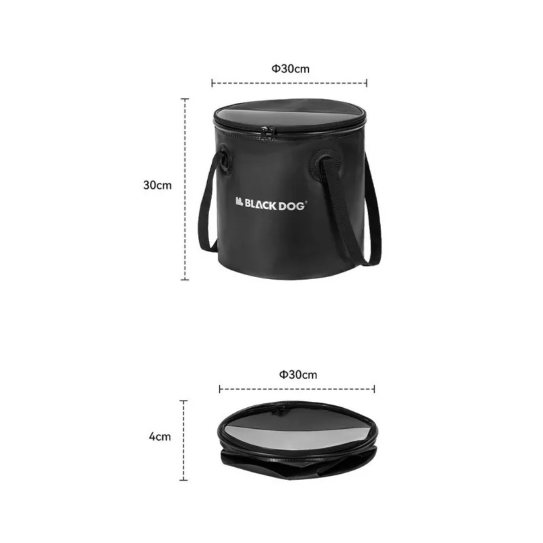 BLACKDOG Water Bucket With Zipped Lid 20L