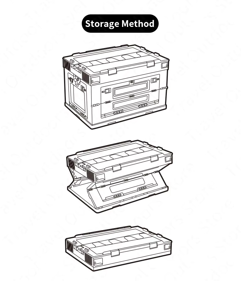 BLACKDOG Foldable Storage Box 50L