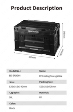 BLACKDOG Foldable Storage Box 50L