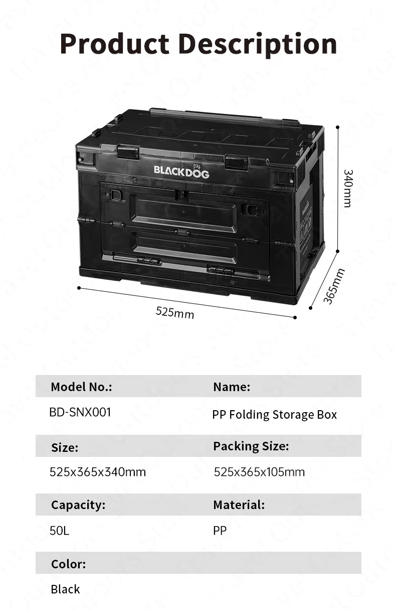 BLACKDOG Foldable Storage Box 50L