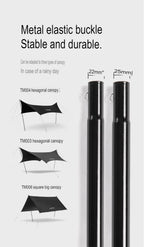 BLACKDOG 4-Section Canopy Pole 2.4 Meters