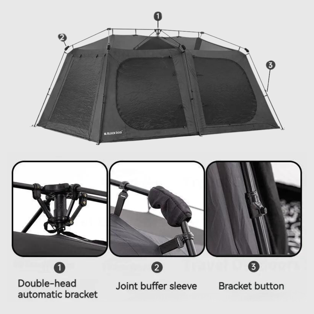 BLACKDOG Automatic One-touch Dome Tent 5-8 Person