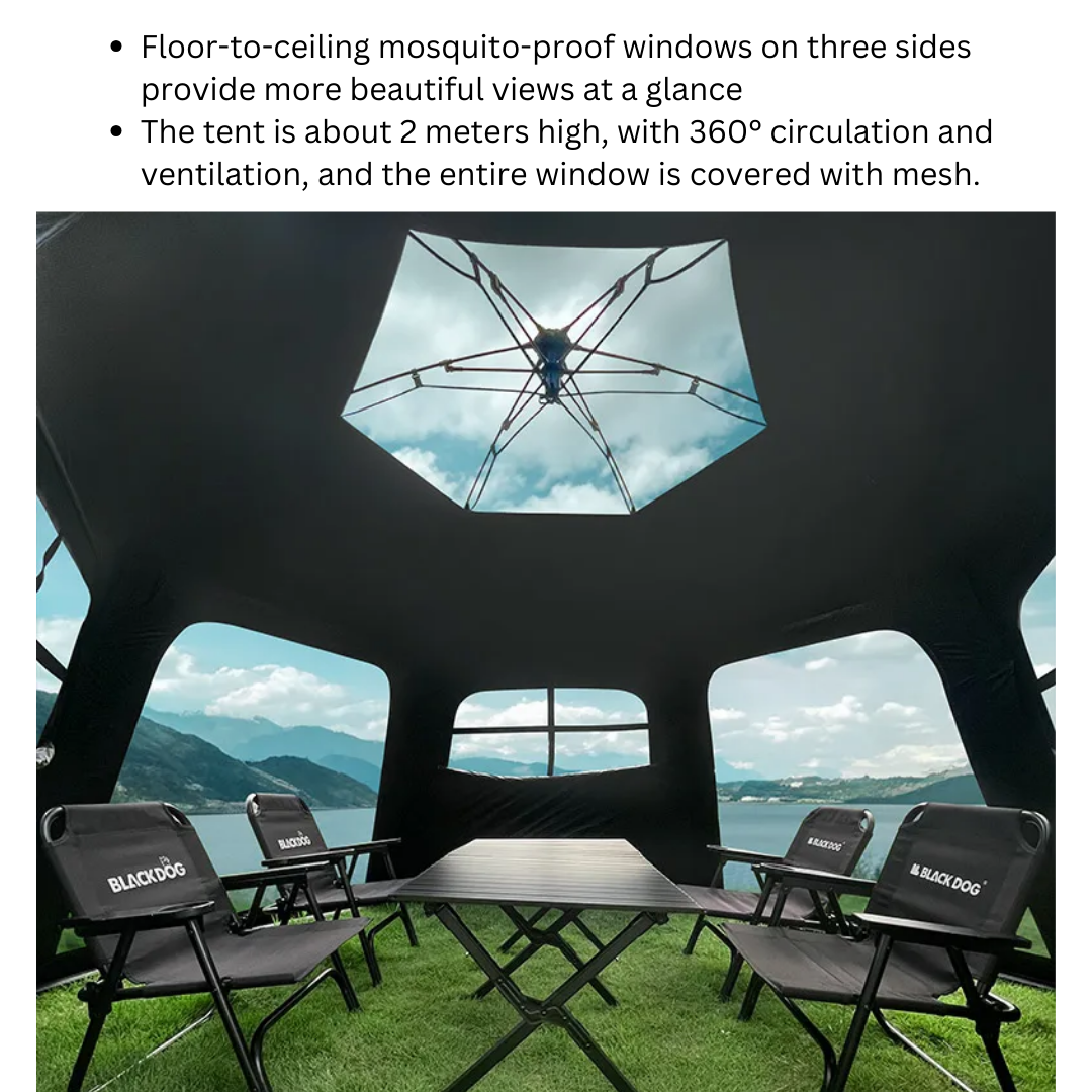 BLACKDOG Hexagonal Automatic Tent 6-8 people