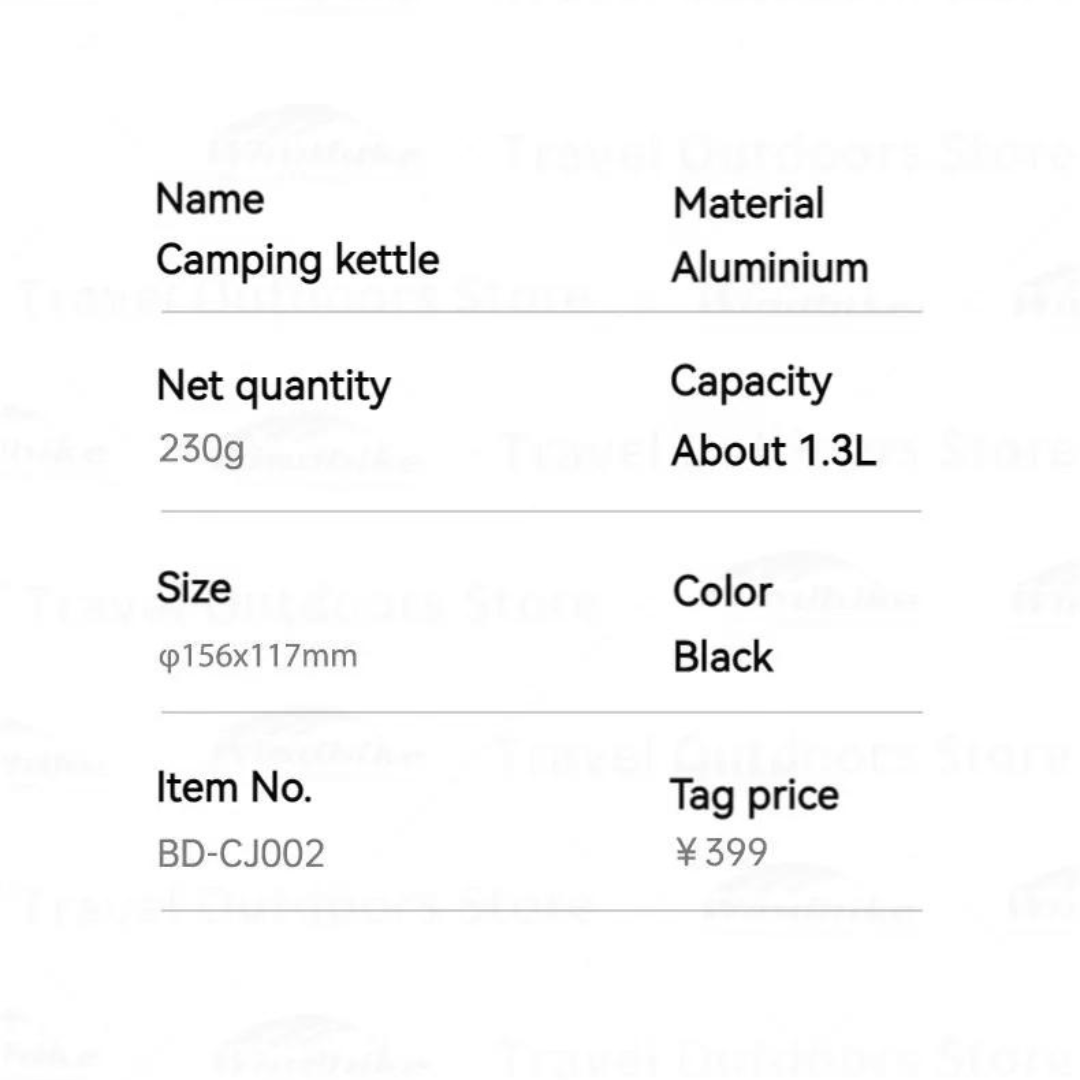 BLACKDOG Aluminum Alloy Tea Pot 1.3L