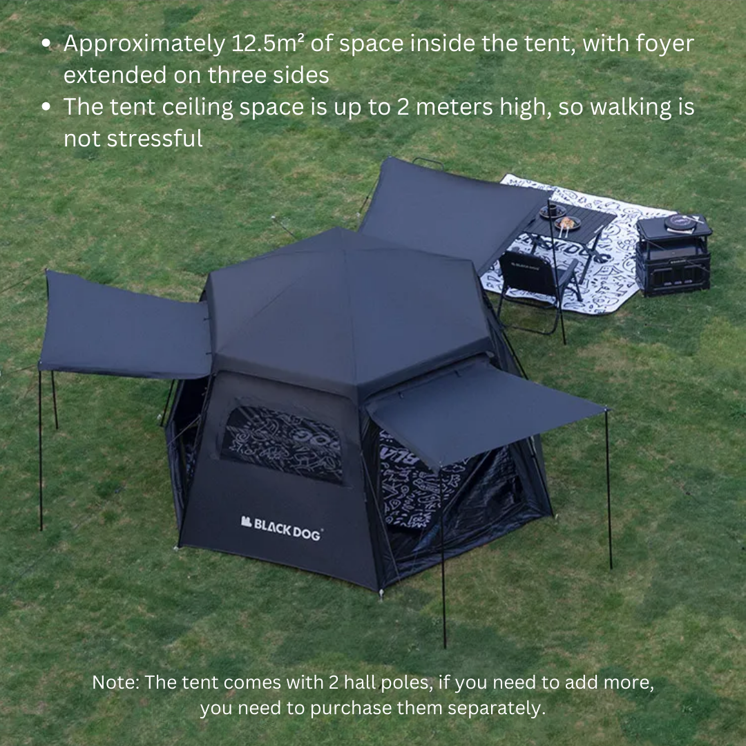 BLACKDOG Hexagonal Automatic Tent 6-8 people
