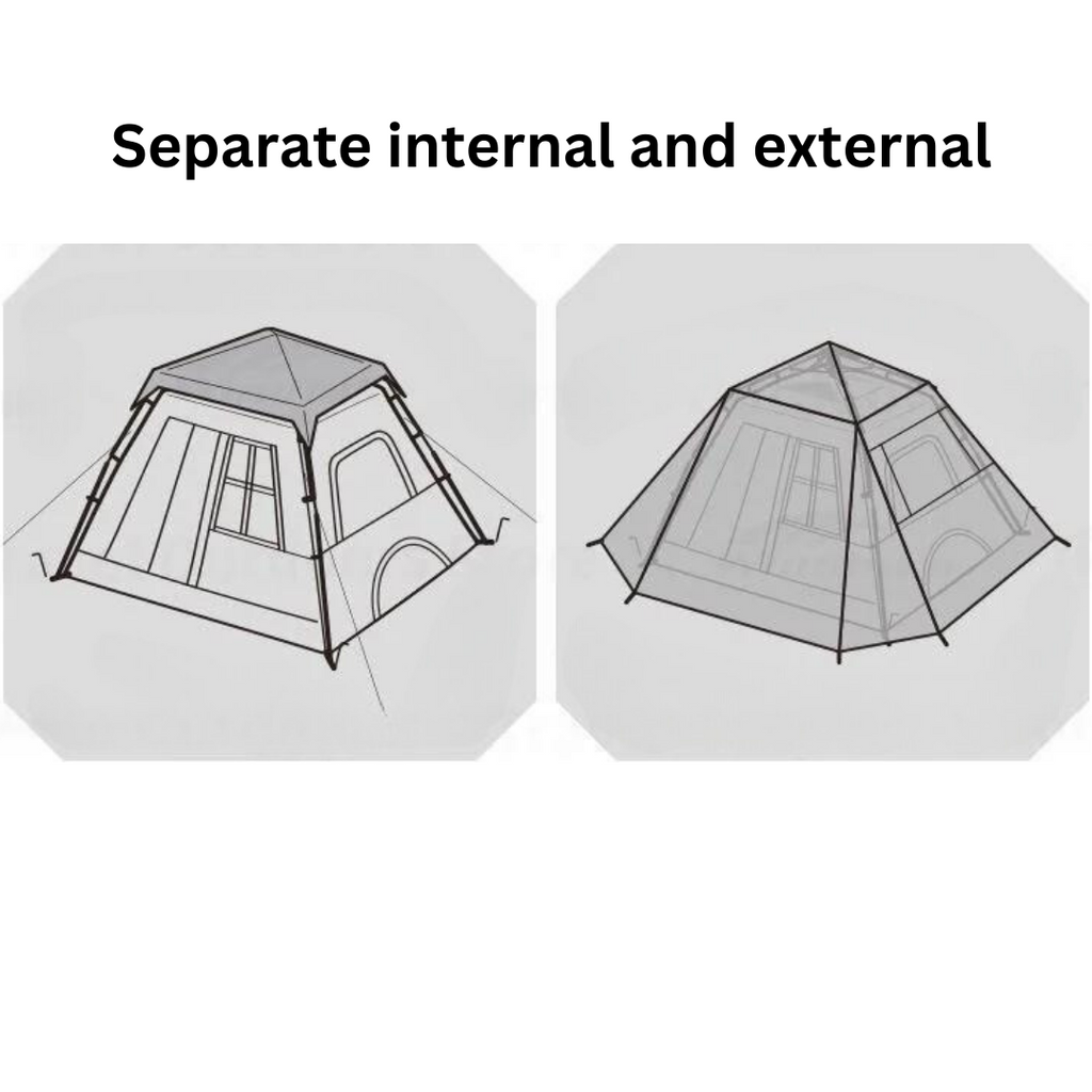 BLACKDOG Automatic Dome Tent Cabin 4 People