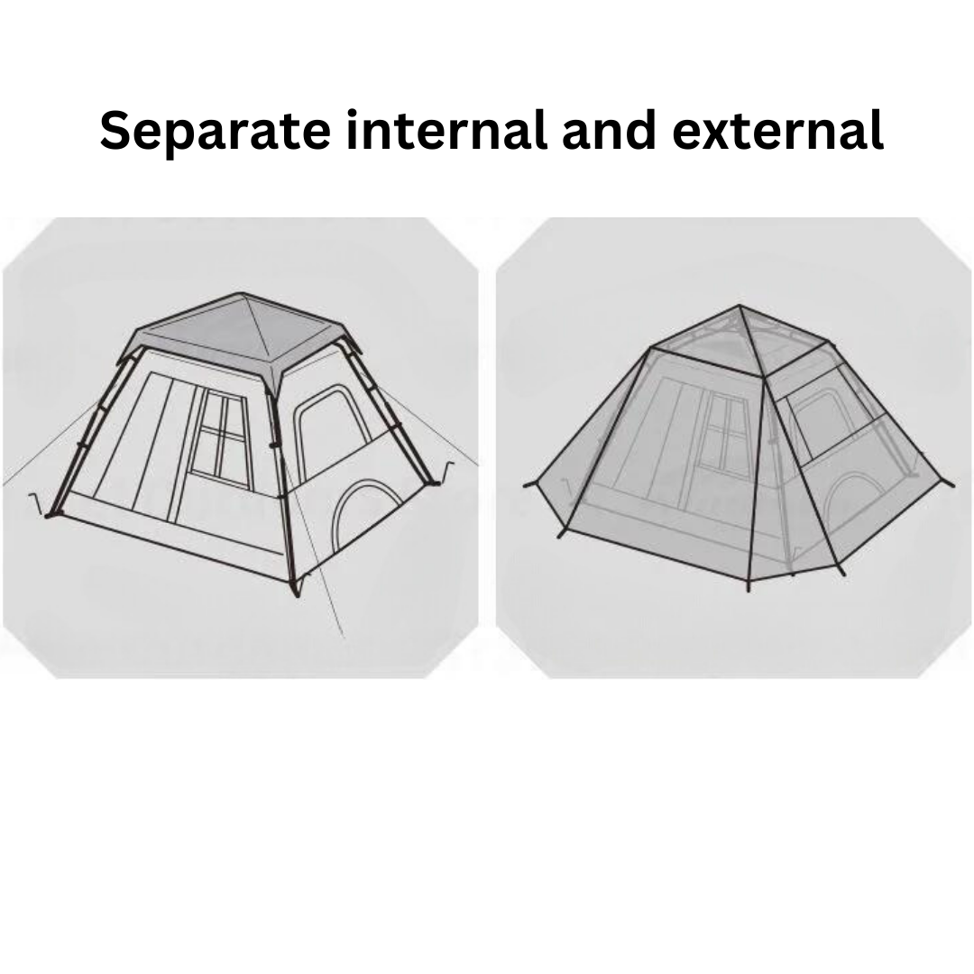 BLACKDOG Automatic Dome Tent Cabin 4 People