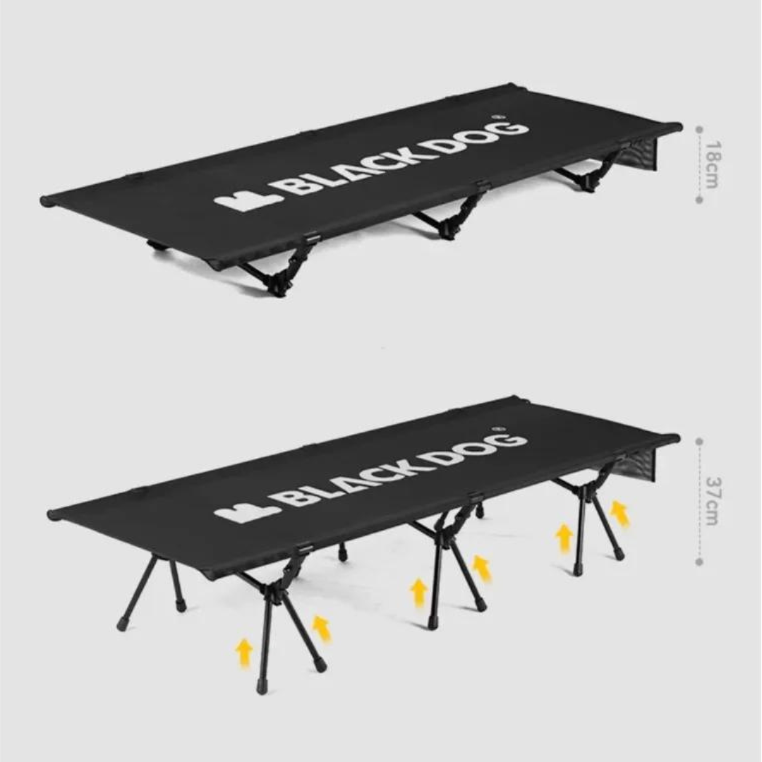 BLACKDOG Folding Height Adjustable Camp Cot