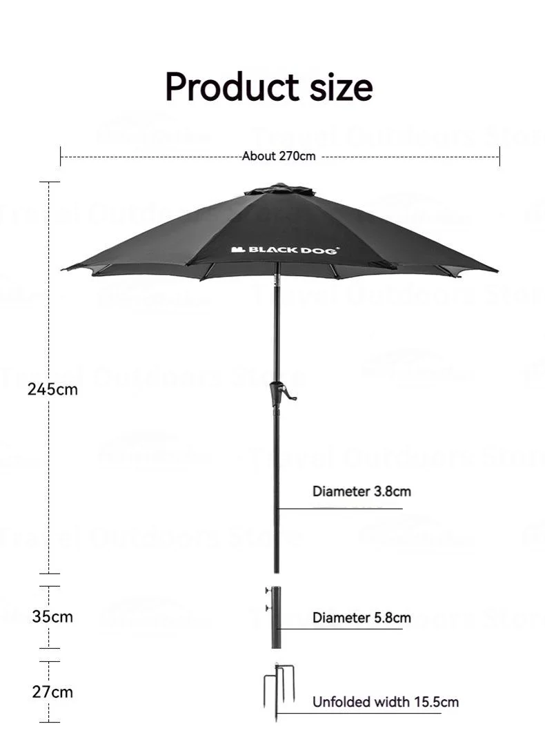 BLACKDOG Sunshade Umbrella V3 2024 Rainproof Canopy