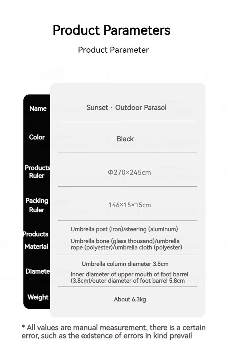 BLACKDOG Sunshade Umbrella V3 2024 Rainproof Canopy