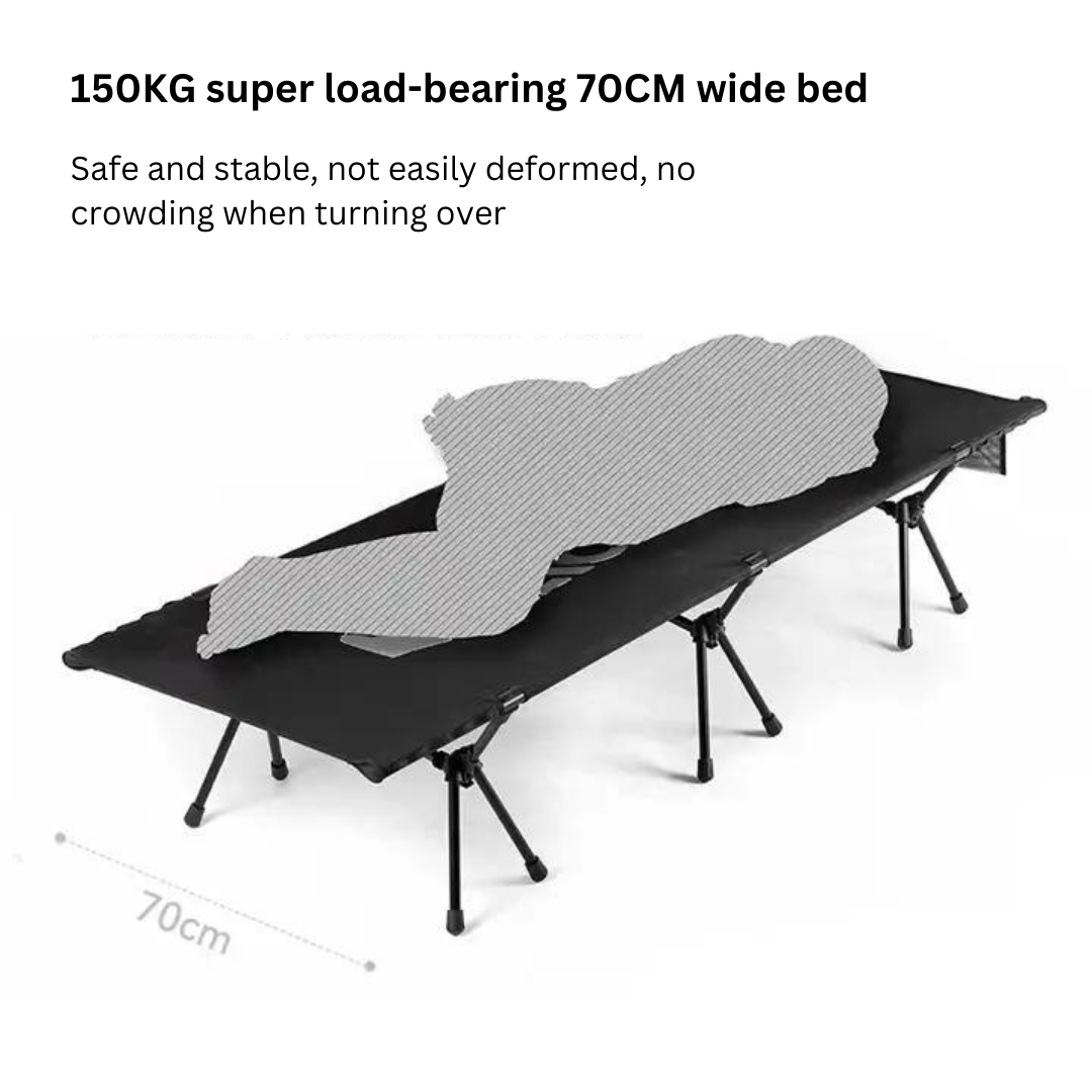 BLACKDOG Folding Height Adjustable Camp Cot