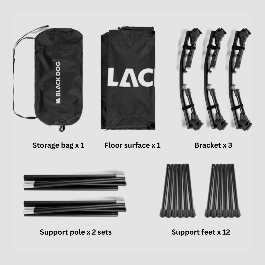 BLACKDOG Folding Height Adjustable Camp Cot