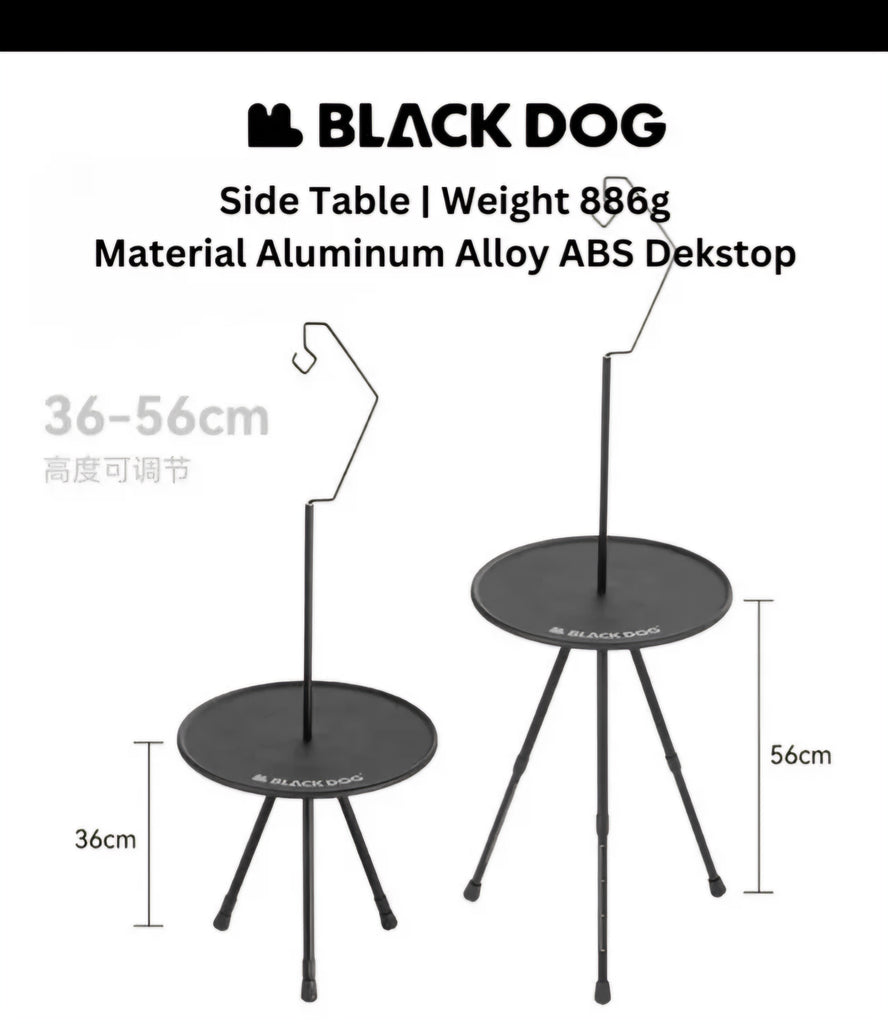 BLACKDOG Mini Portable Round Table Light Stand
