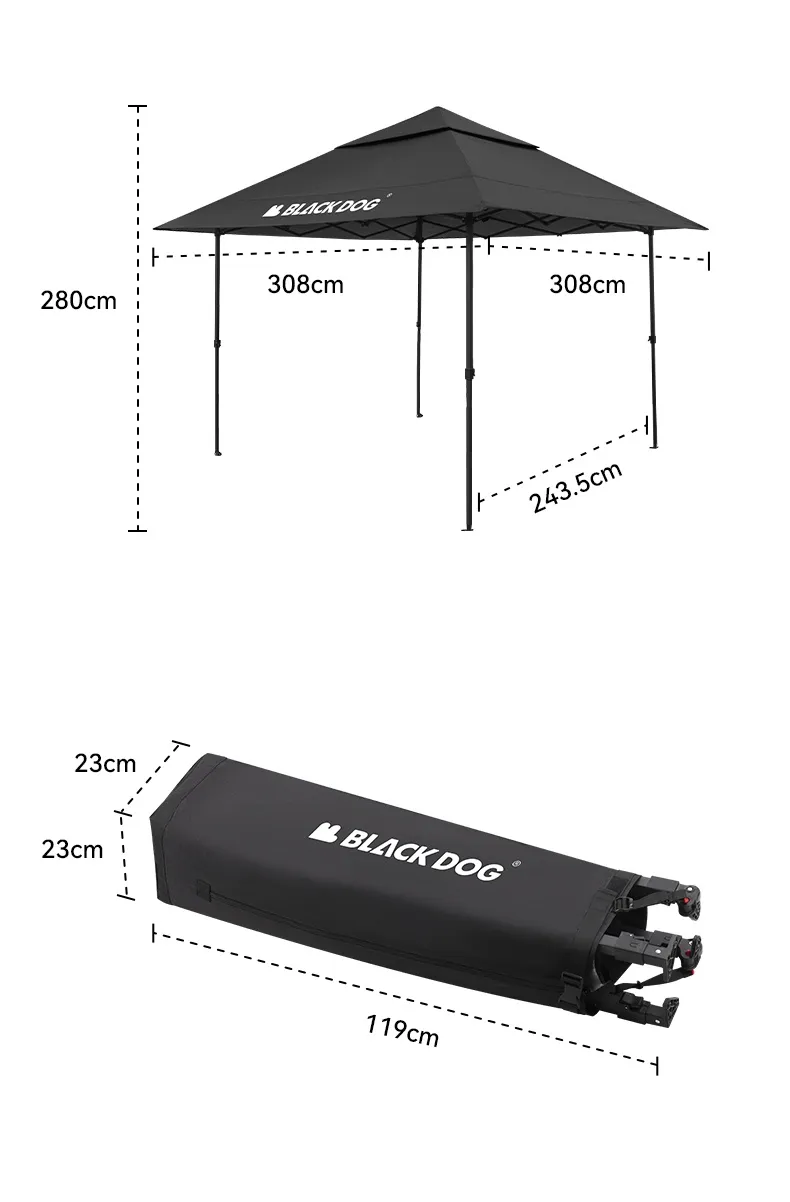 BLACKDOG Square Large Awning Canopy