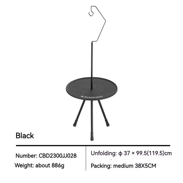 BLACKDOG Mini Portable Round Table Light Stand