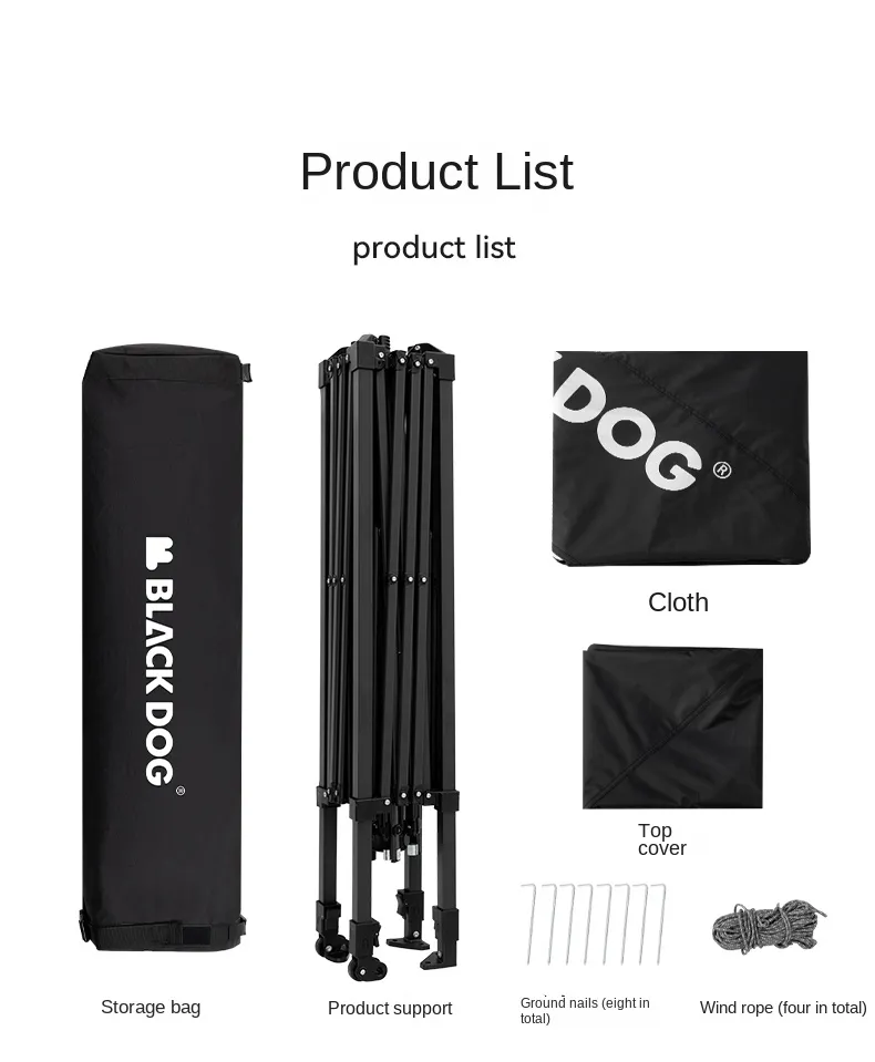 BLACKDOG Square Large Awning Canopy