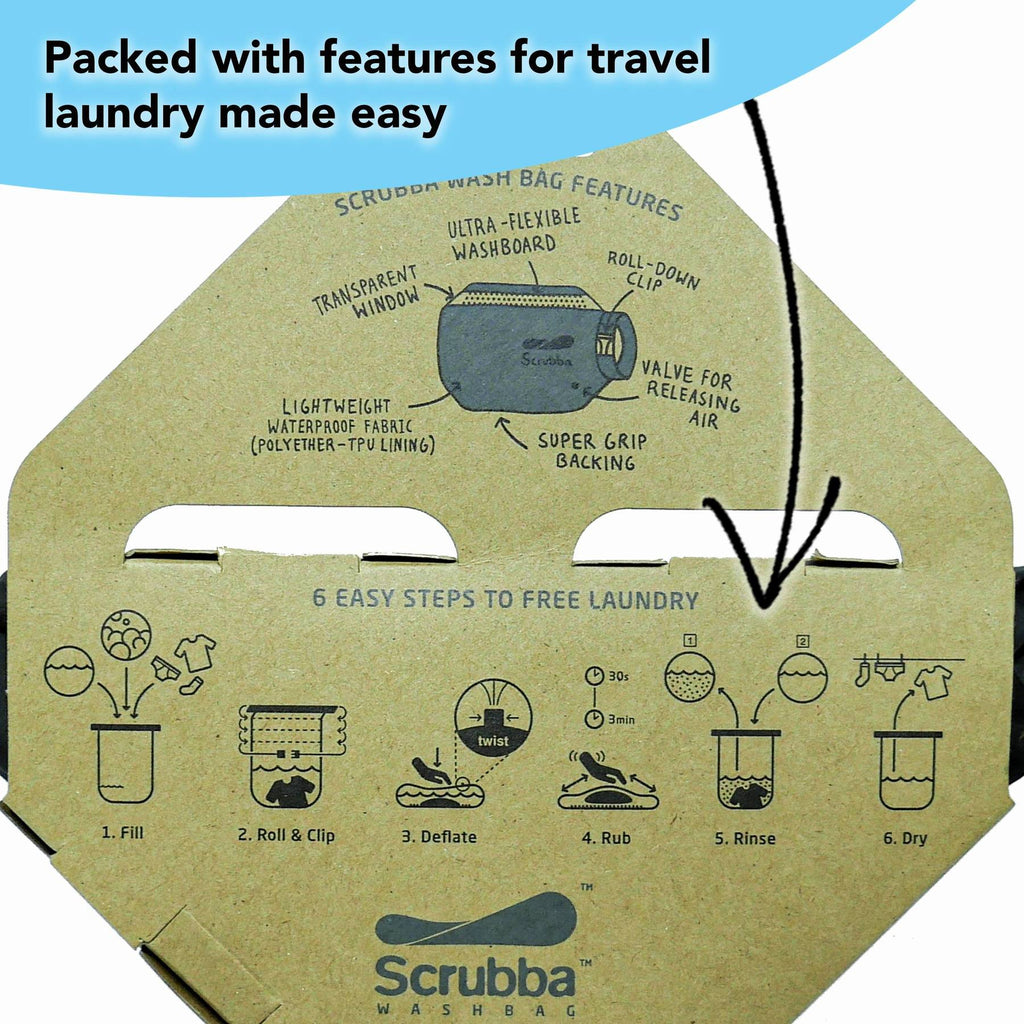 SCRUBBA Wash Bag – Portable Travel Washing Machine