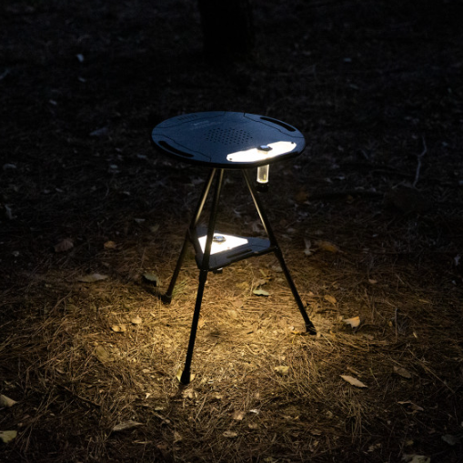 ON-U LIFE Side Round Wood Table 2 Tier Shelf