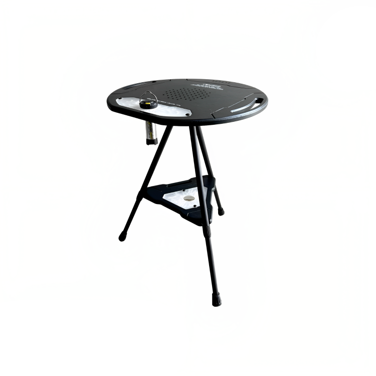 ON-U LIFE Side Round Wood Table 2 Tier Shelf