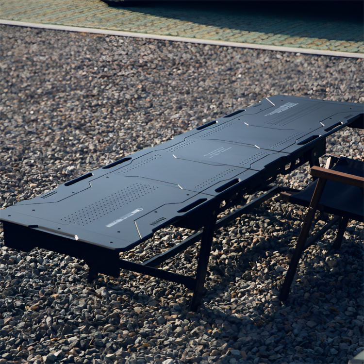 ON-U LIFE Sliding Wood Folding Table Set (With Top 3 Plate)
