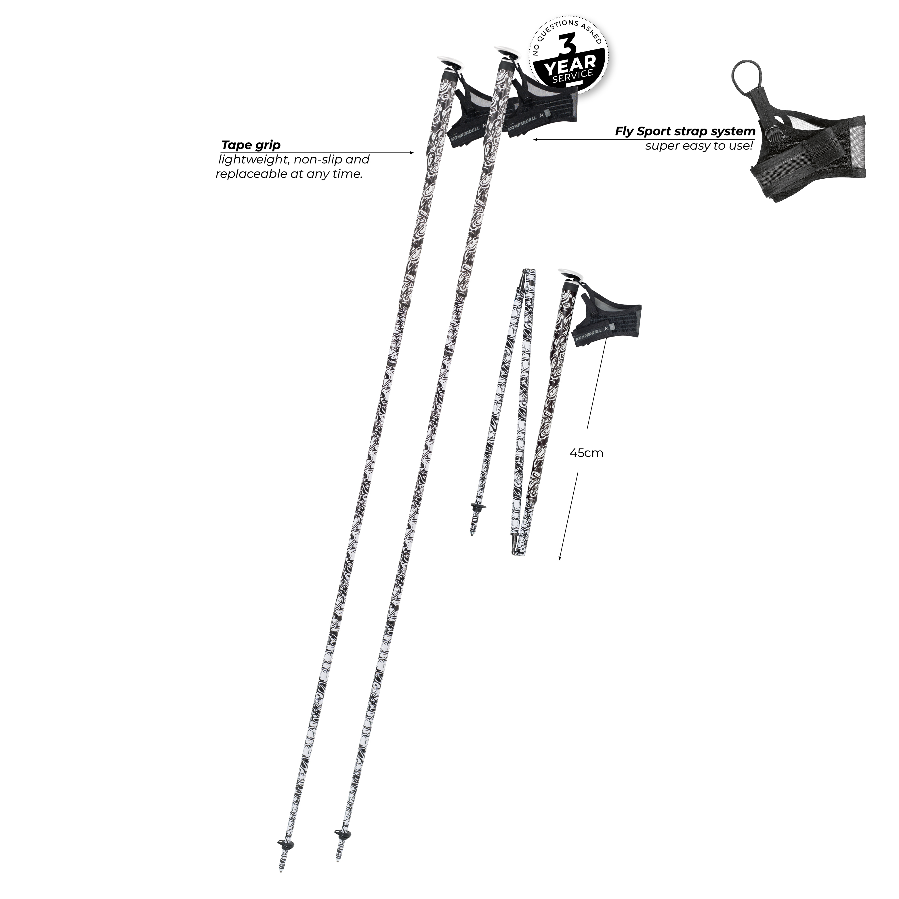 KOMPERDELL Carbon FXP Ultra The Erlkönig Lightweight Trekking Pole