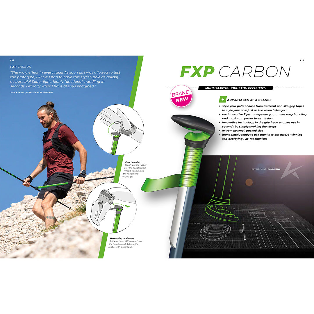 KOMPERDELL Carbon FXP Ultra The Erlkönig Green Lightweight Trekking Pole