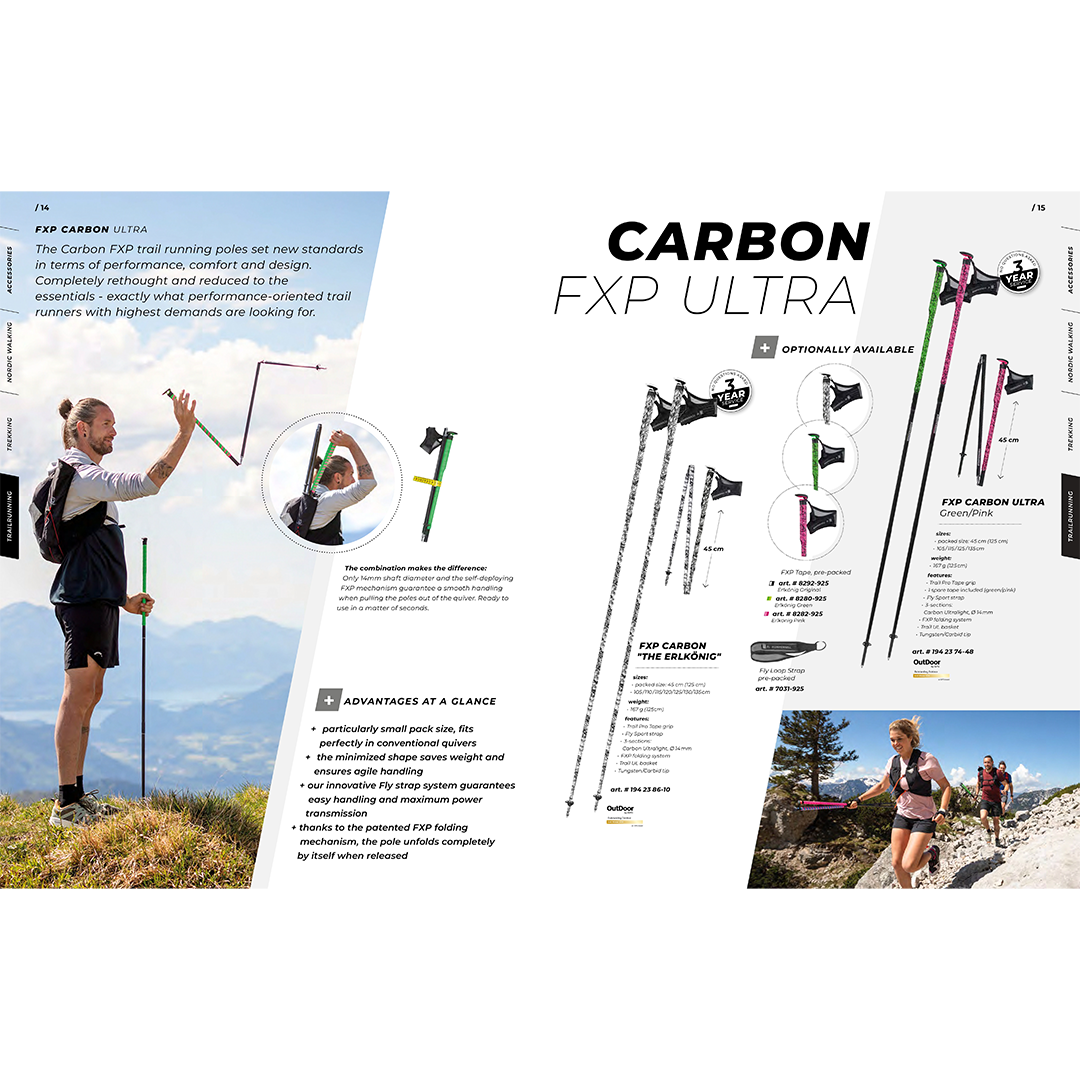 KOMPERDELL Carbon FXP Ultra The Erlkönig Green Lightweight Trekking Pole