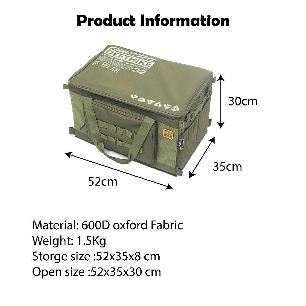 DEFTHIKE 50L Tactical Storage Bag with Table Top Multi-Function D-N004