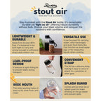 RIVER Stout Air 1000E ECOZEN 1000ML Leak-Proof Tritan Sports Water Bottle