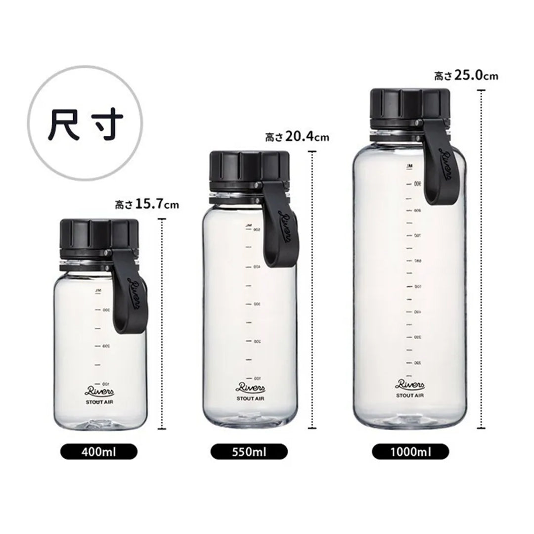 RIVER Stout Air 1000E ECOZEN 1000ML Leak-Proof Tritan Sports Water Bottle