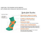 YAMATUNE 5 Toe Mid with Non-Slip Socks