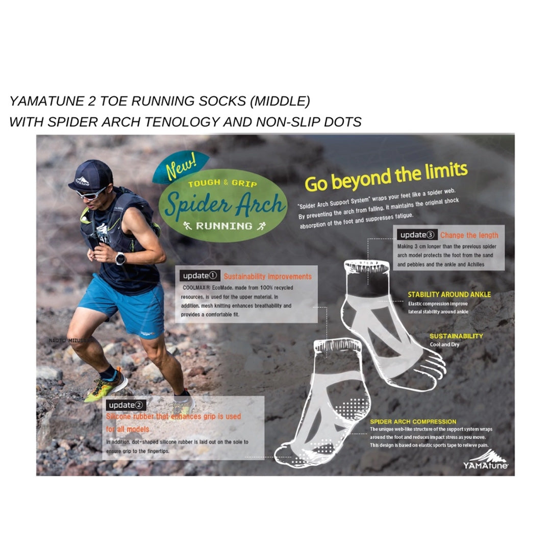 YAMATUNE 5 Toe Mid with Non-Slip Socks