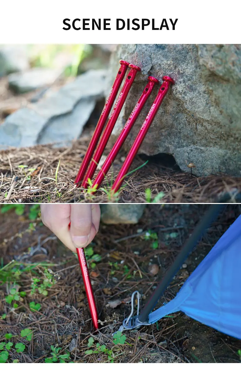 MOBI GARDEN Round Tent Peg Set – 4 pcs
