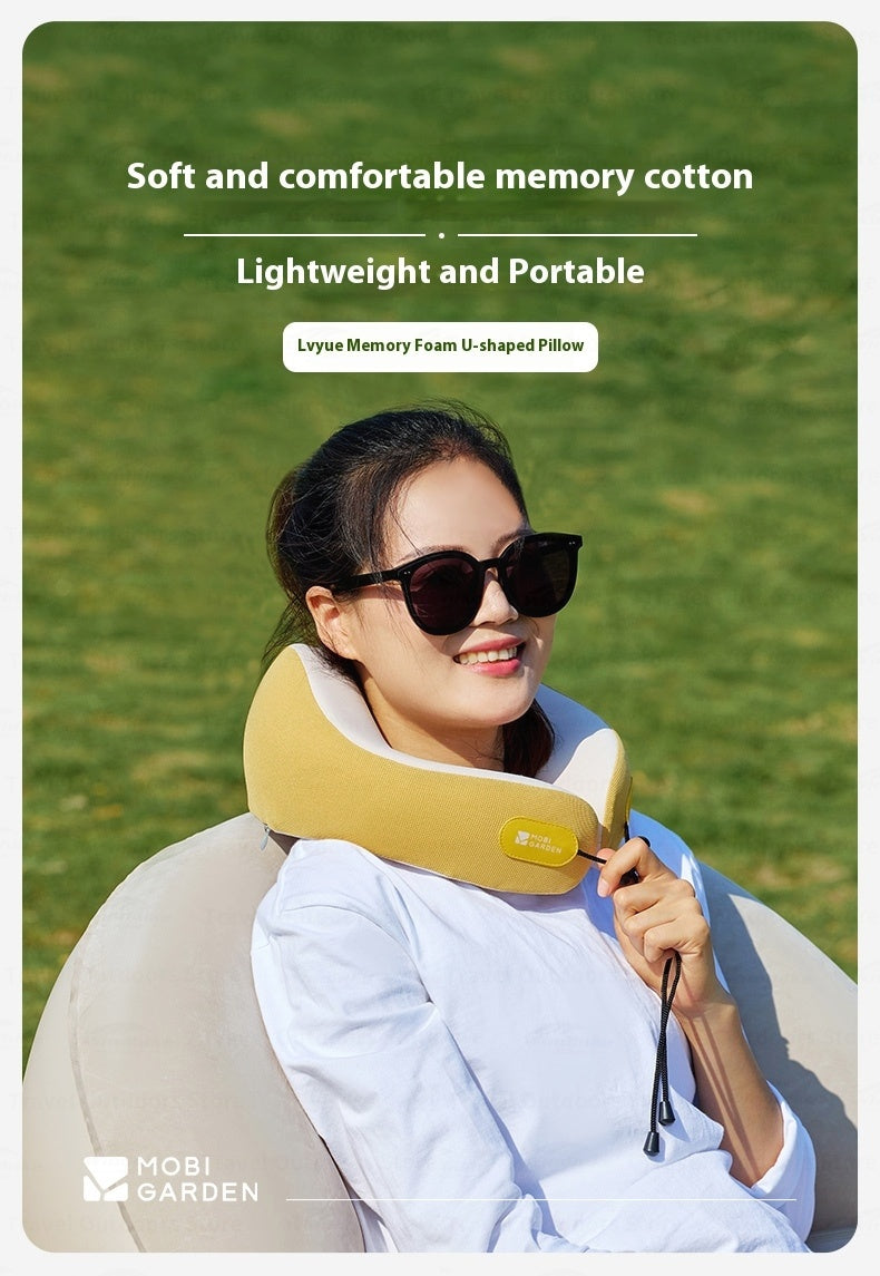 MOBI GARDEN Memory Foam U-Shaped Pillow