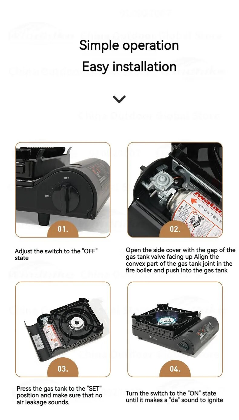 MOBI GARDEN Festive Portable Gas Stove 3.5