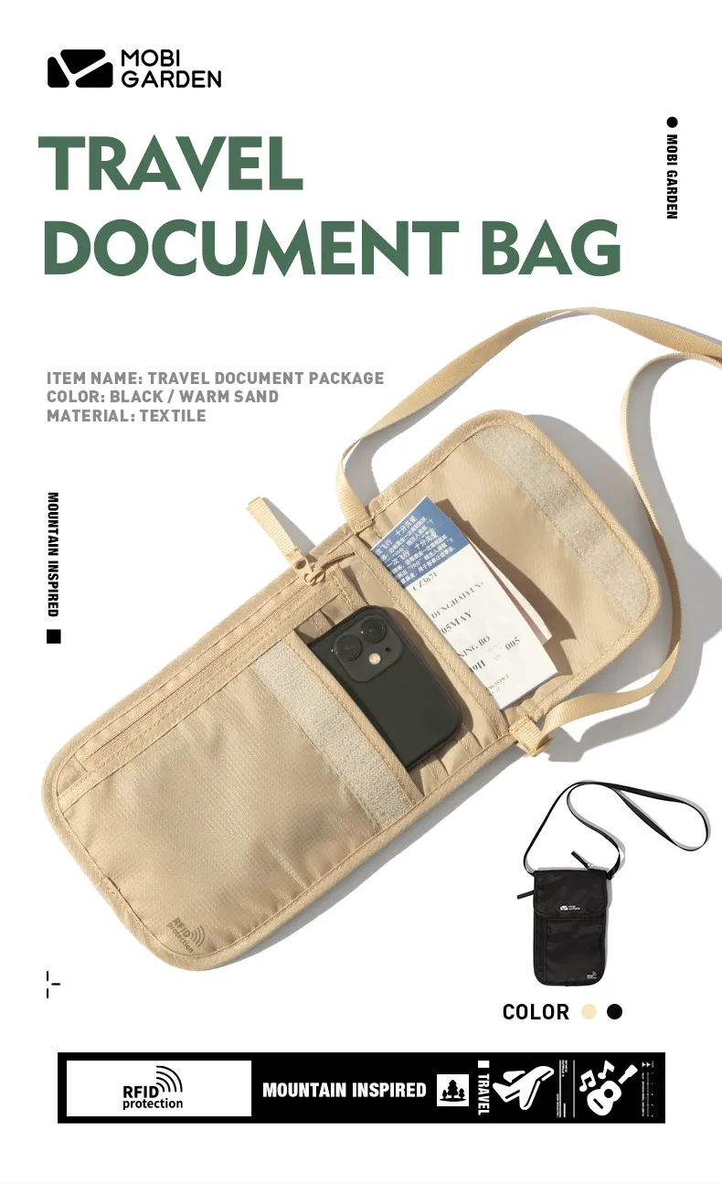 MOBI GARDEN Travel Neck ID Bag