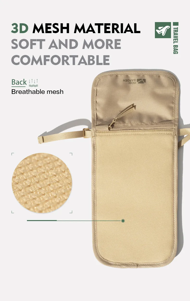 MOBI GARDEN Travel Neck ID Bag