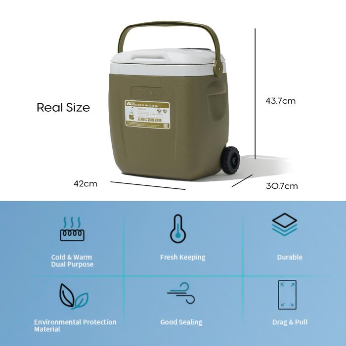 MOBI GARDEN Arctic Ice Cooler Box Trolley 26L