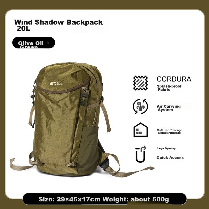 MOBI GARDEN Wind Shadow Hiking Backpack 20L