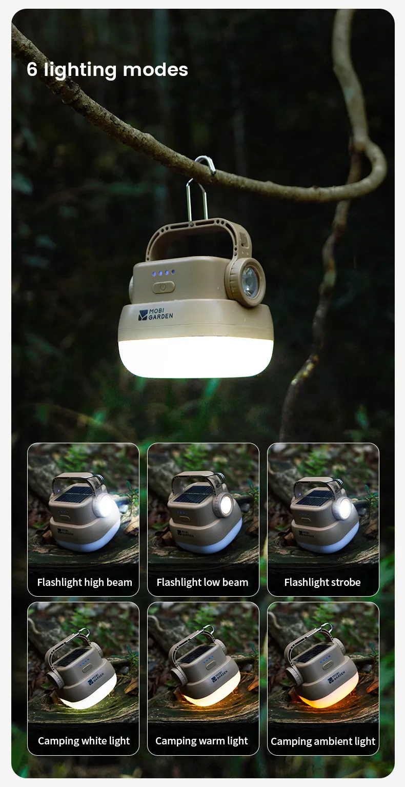 MOBI GARDEN Star Camp Solar Lantern – 400 Lumens
