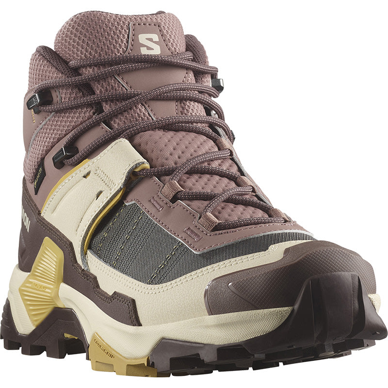 SALOMON Women's X Ultra 5 Mid Gore-Tex - Burlwood/French Roast/Rattan
