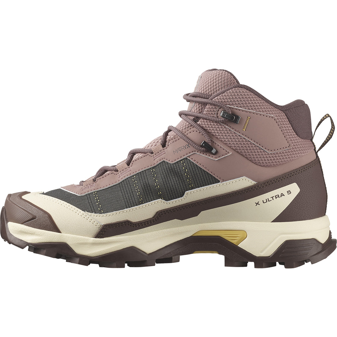 SALOMON Women's X Ultra 5 Mid Gore-Tex - Burlwood/French Roast/Rattan