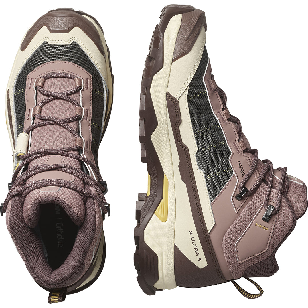 SALOMON Women's X Ultra 5 Mid Gore-Tex - Burlwood/French Roast/Rattan