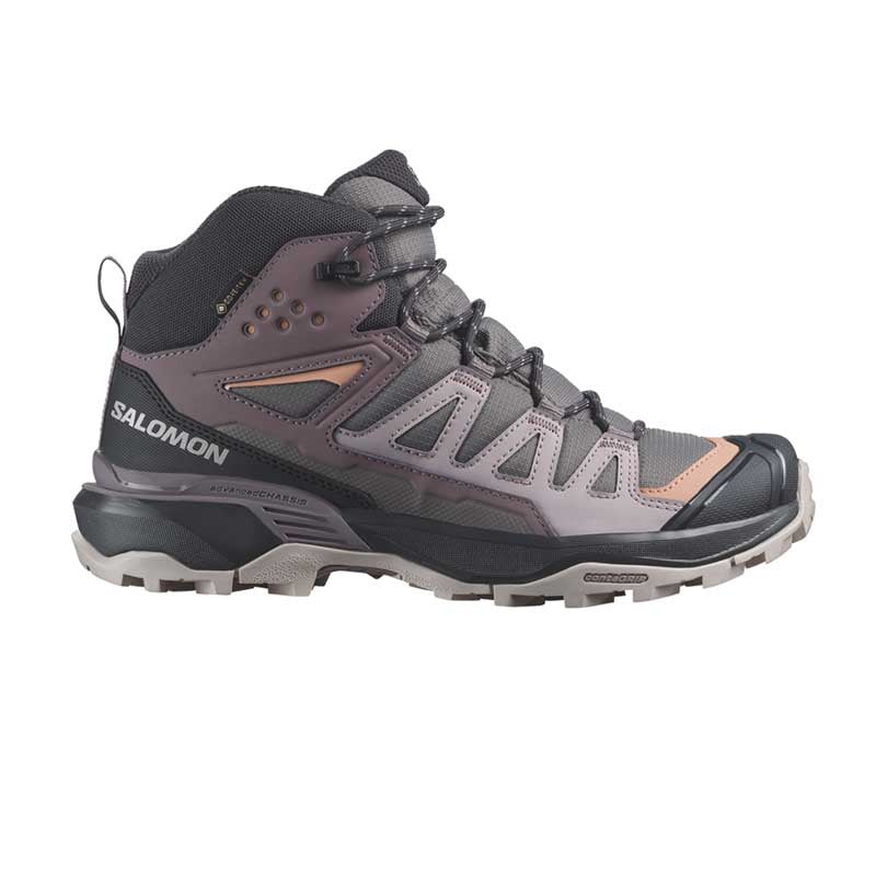 SALOMON Women's X Ultra 360 Mid Gore-Tex - Plum Kitten/Phantom/Cork