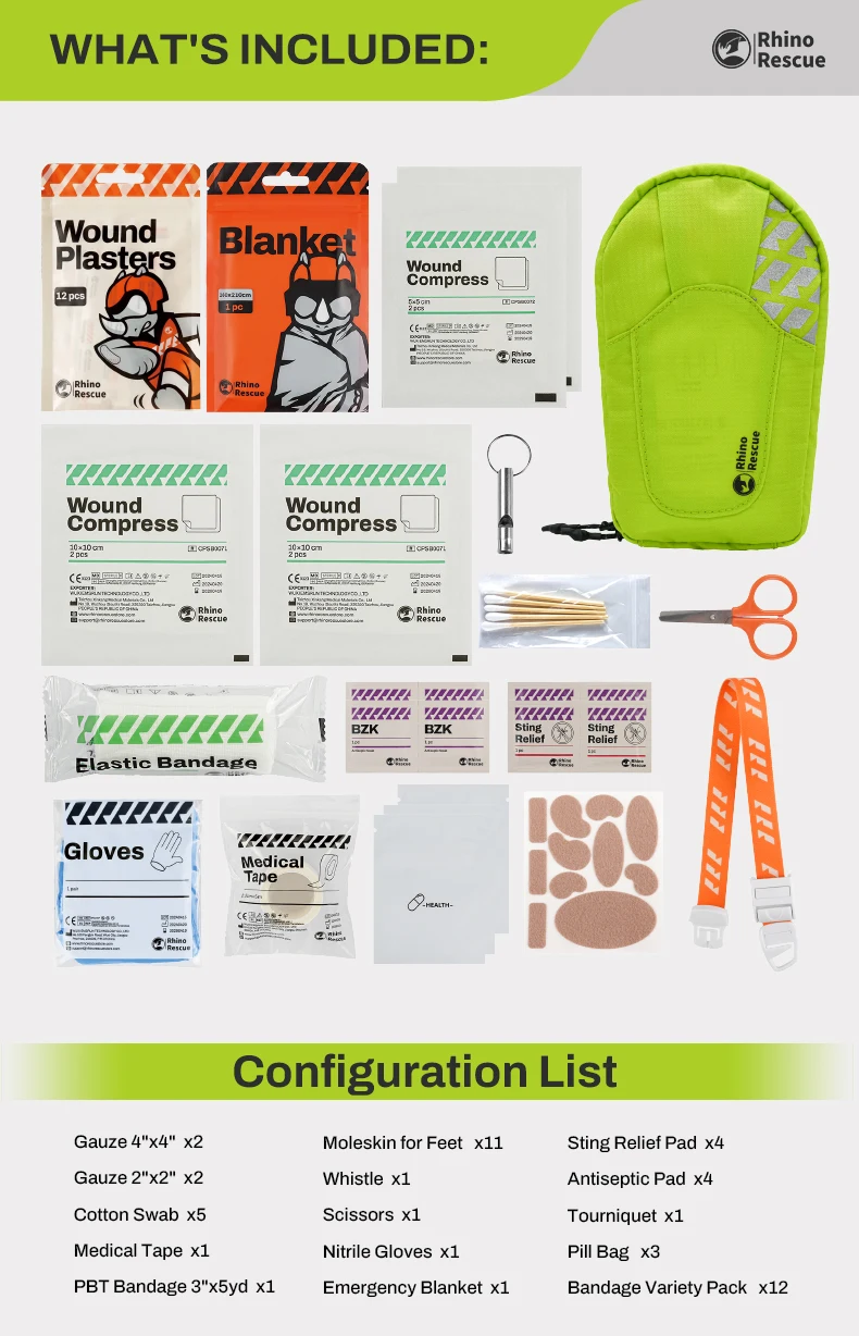 RHINO RESCUE Outdoor Primary First Aid Standard – Yellow