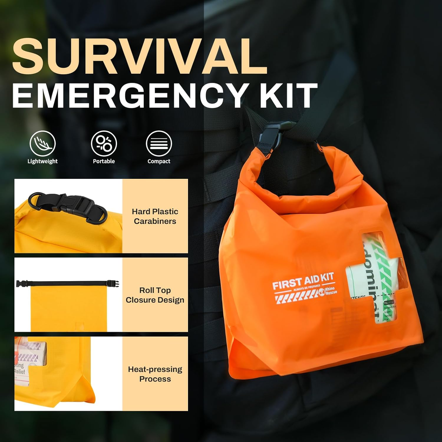 RHINO RESCUE Dry Bag First Aid Kit