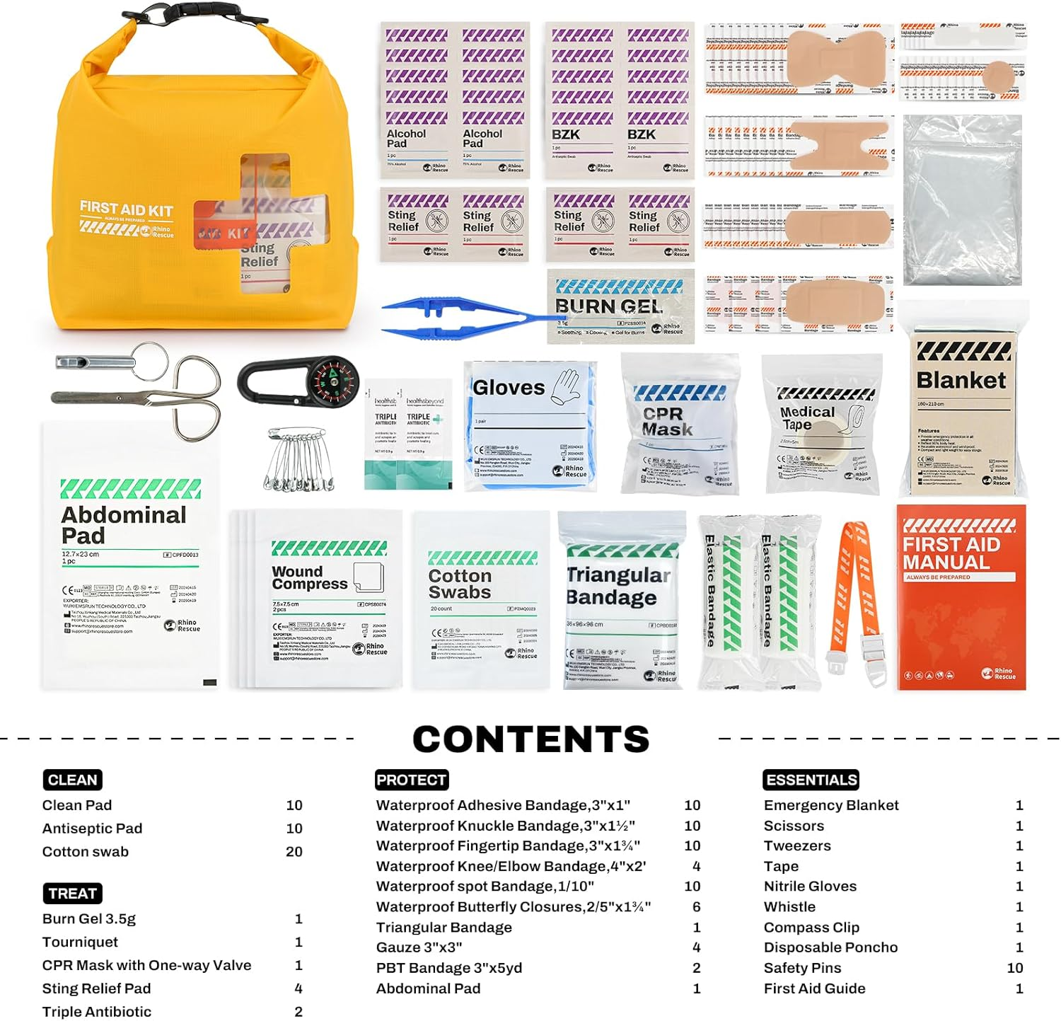RHINO RESCUE Dry Bag First Aid Kit
