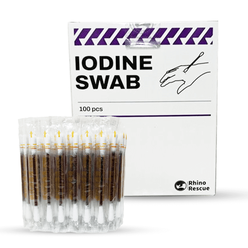 RHINO RESCUE Iodine Swab Box – 100pcs
